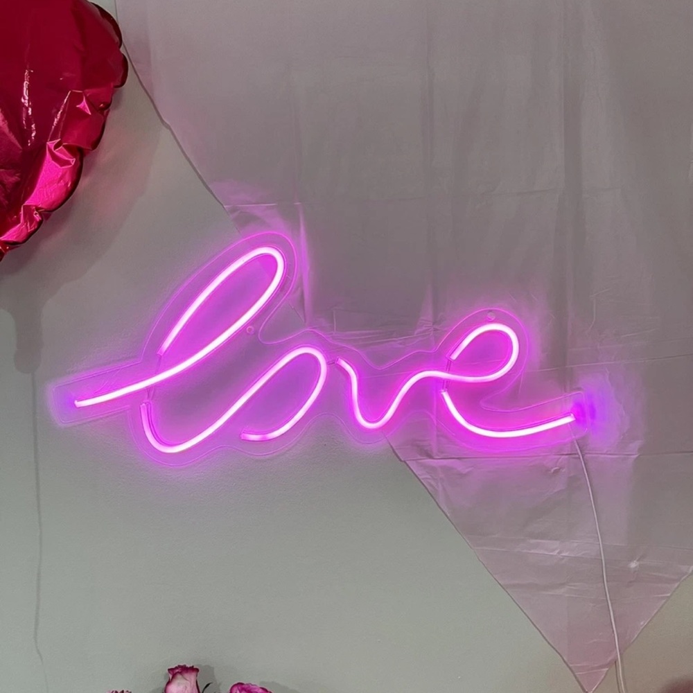 Pink Neon Love Sign
